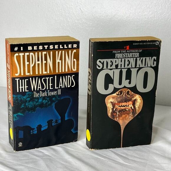 Stephen King - The Waste Lands Paperback First Printing 1991 - Cujo Paperback - Picture 1 of 5
